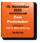 Samstag 15. November 2025 ROCKINGHAMZumPosträuberHellweg 433014 Bad Driburg  20:00 Uhr